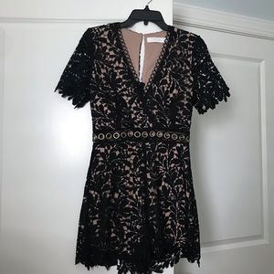 Black Lace Romper